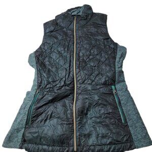 Lululemon Women's Dark Teal Down For A Run Slim Full-Zip Puffer Vest Size 10
